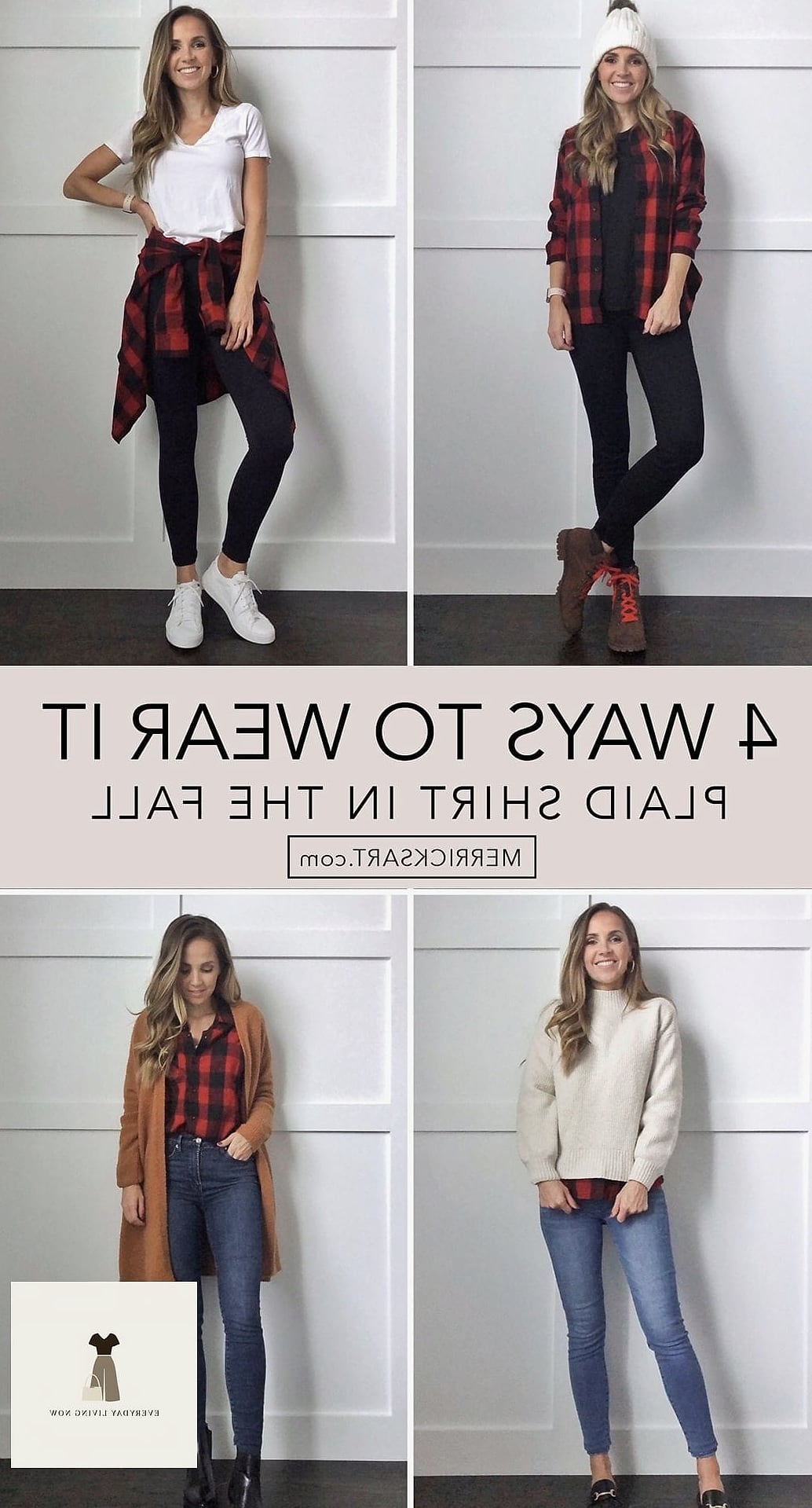 Plaid Button-Down Over a Graphic Tee