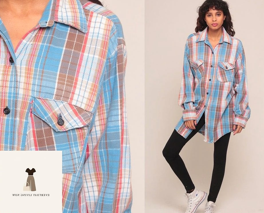 The Plaid Flannel Layered Over a Slip Dress