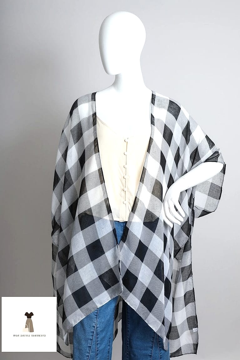 Plaid Kimono for Fall