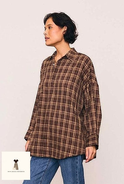 21 Oversized Tshirt Outfit Worth Pinning Immediately 18 The Plaid Layer Over an Oversized Tee