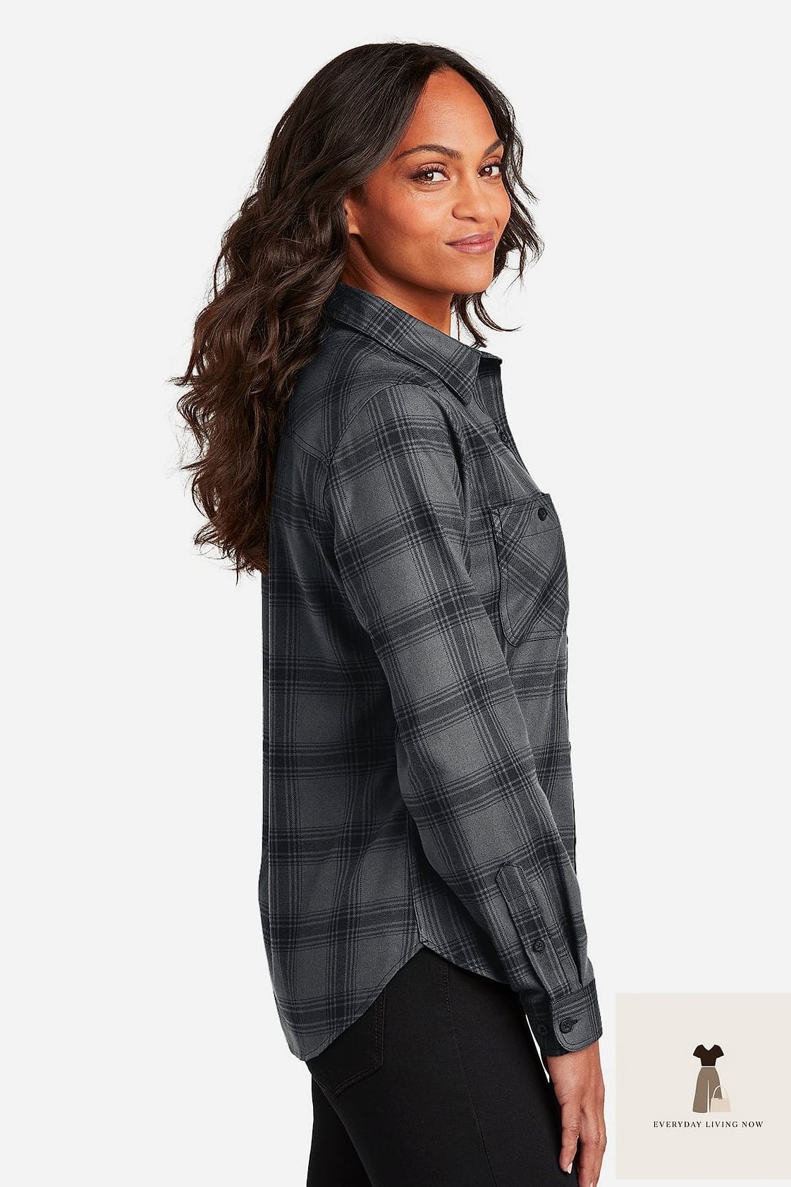 Plaid Shirt Layered Over a Tee