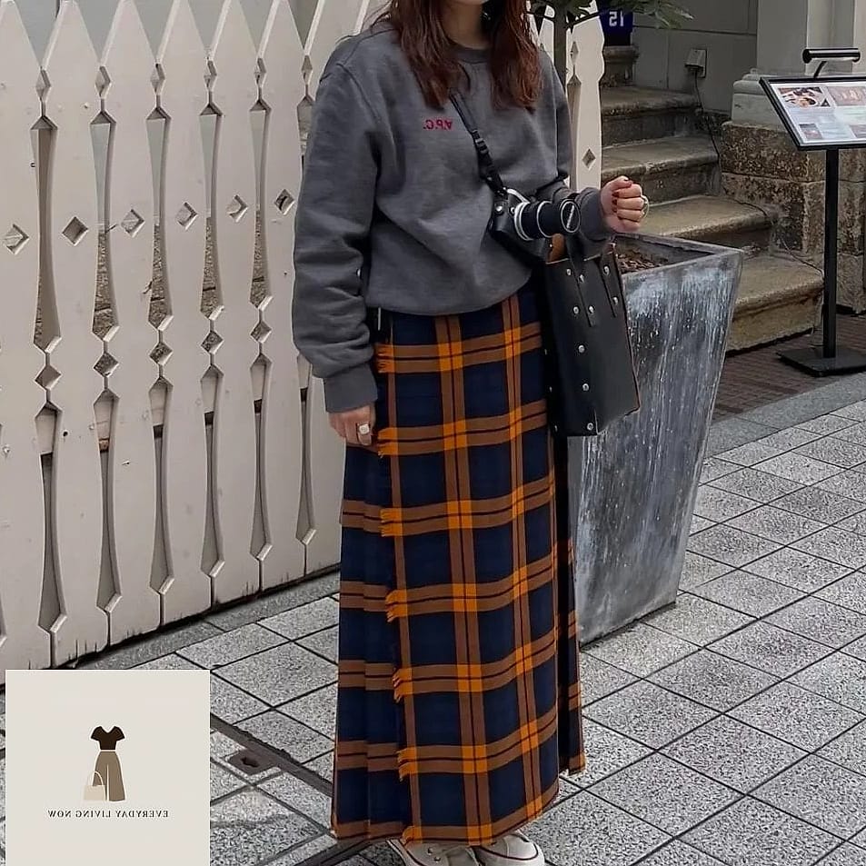 Plaid Skirt and Chunky Loafers Alternative