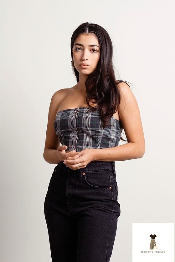 Plaid Tube Top for a Preppy Fall Moment