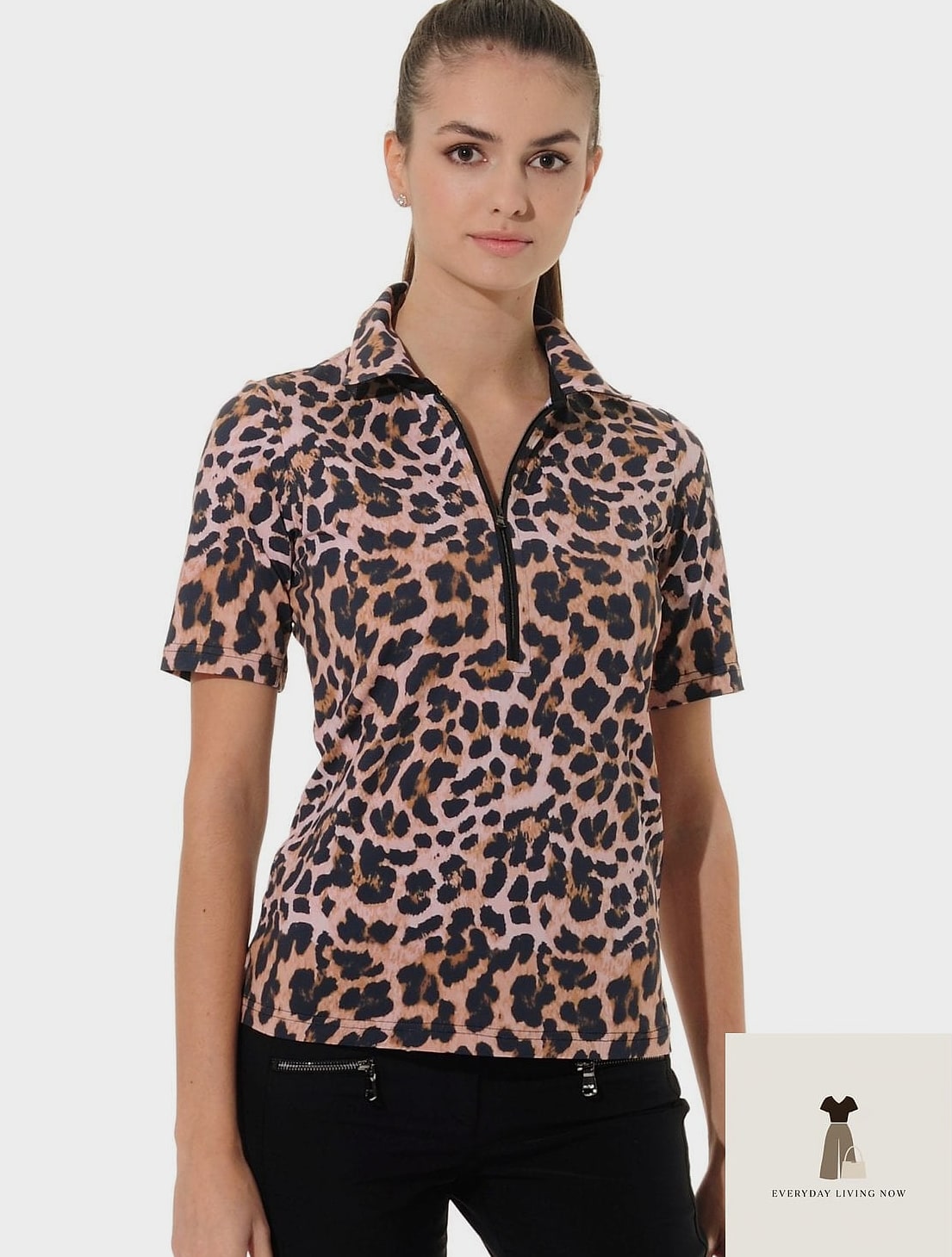 Polo Shirt With Animal Print Pants