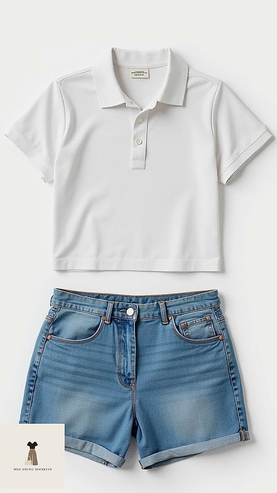 24 Jean Shorts Outfit That Will Make You Book Your Appointment Immediately 9 Preppy Polo and Shorts