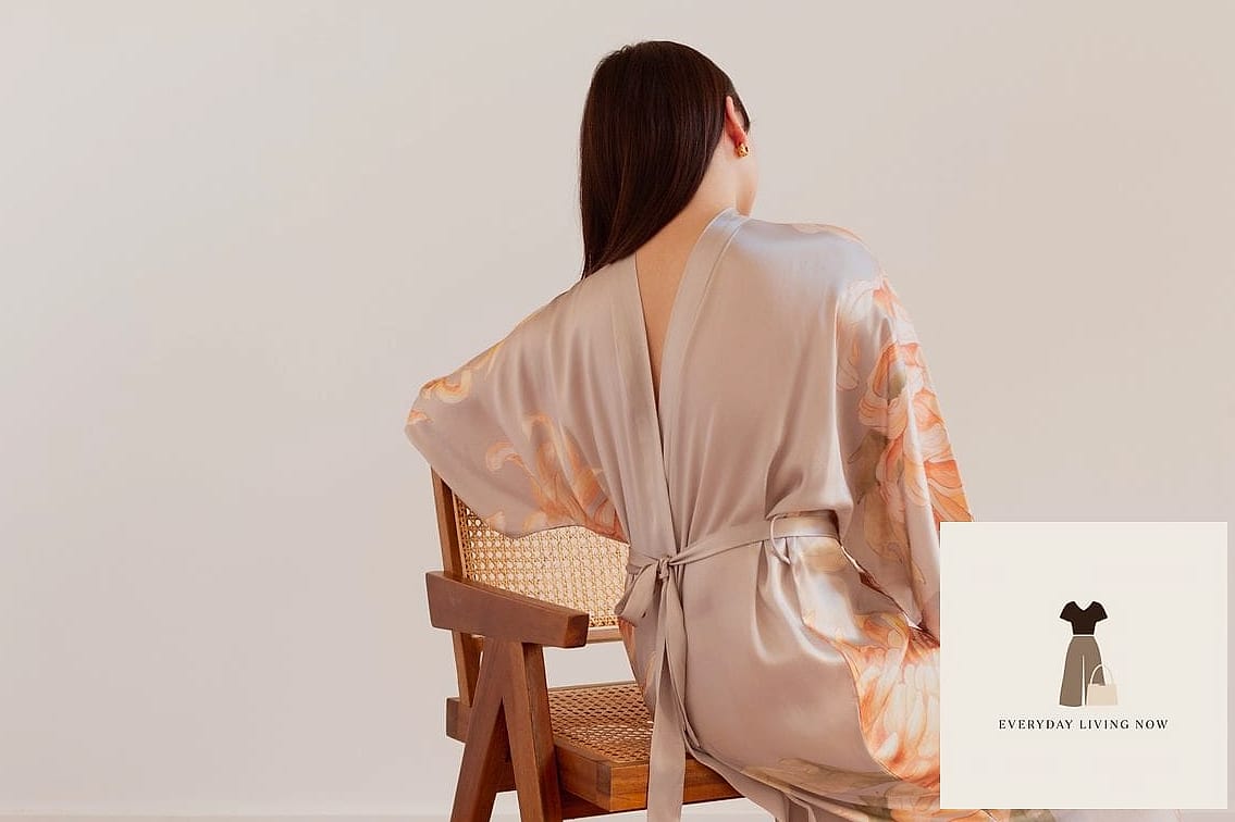 Printed Kimono with Neutral Basics