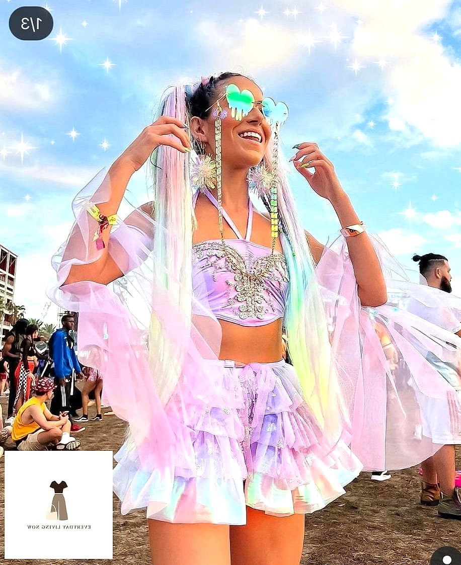 29 Rave Outfit That Are Trending Right Now 4 UV Reactive Two-Piece Set