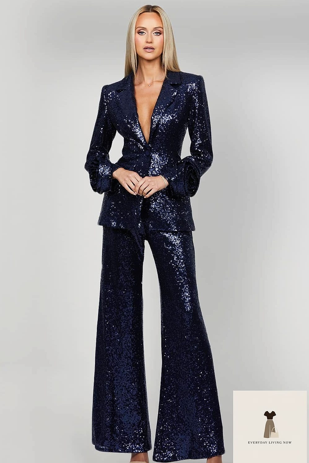 Sequin Blazer with Trousers
