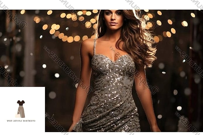 Silver Sequin Top With Tailored Trousers