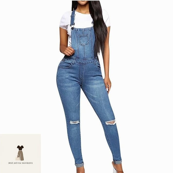 Skinny-Fit Overalls with Ankle Boots