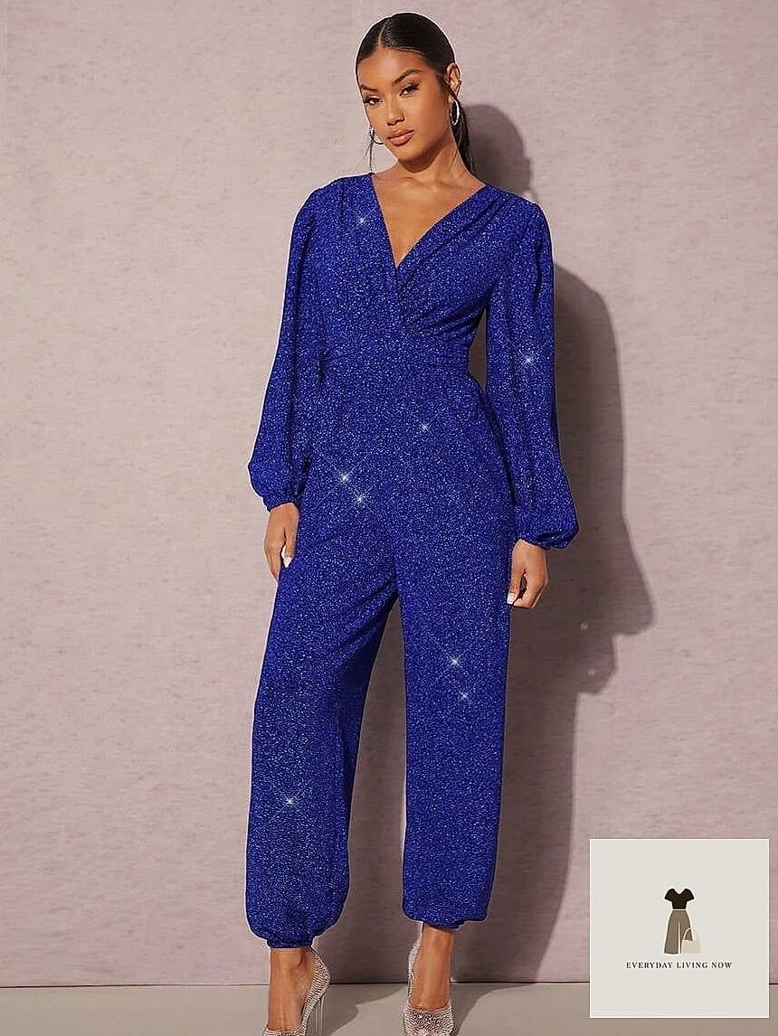21 New Year Outfit That Every Stylist Needs to See 9 Sparkly Jumpsuit for Full Coverage Glam