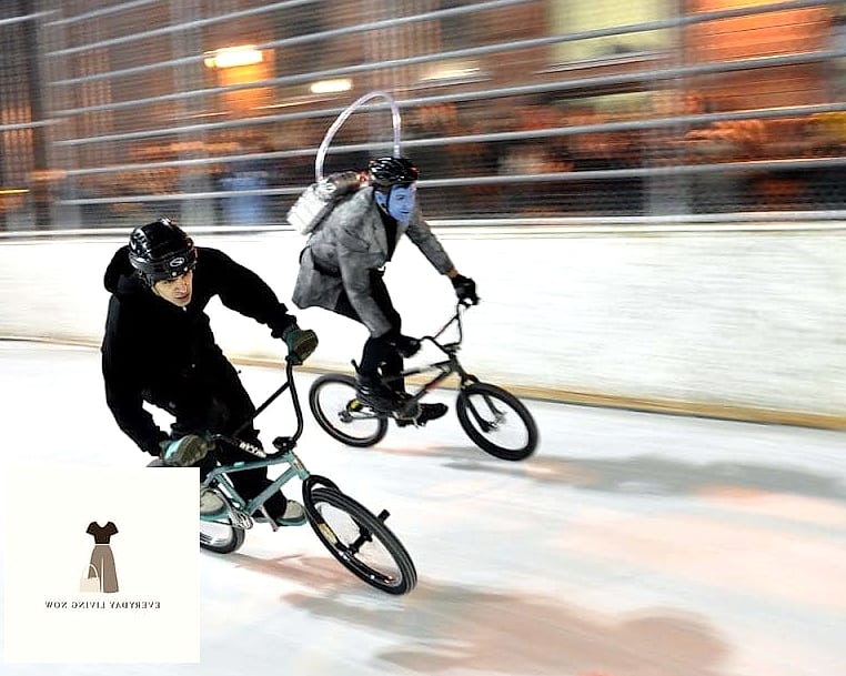 20 Ice Skating Outfit Every Style Lover Needs to See 10 The Sporty Chic Biker Shorts and Oversized Hoodie Look