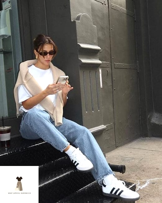 Straight-Leg Jeans and a White Tee