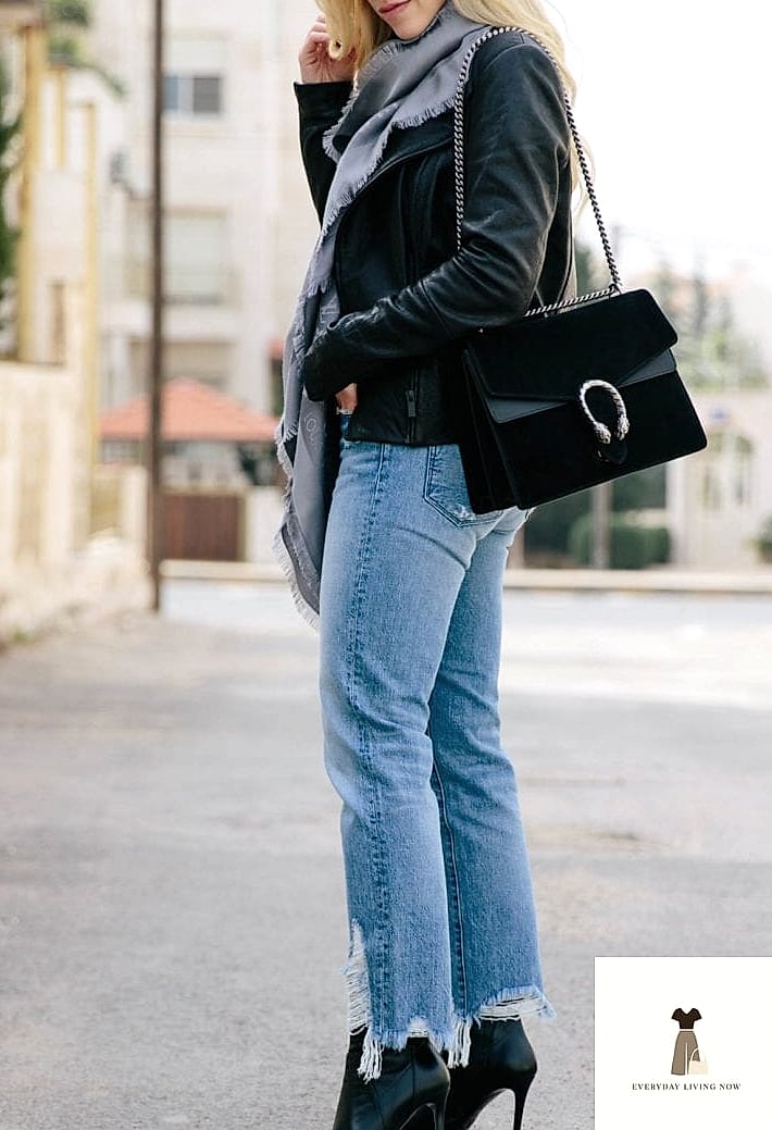 Straight-Leg Jeans and a Chunky Knit