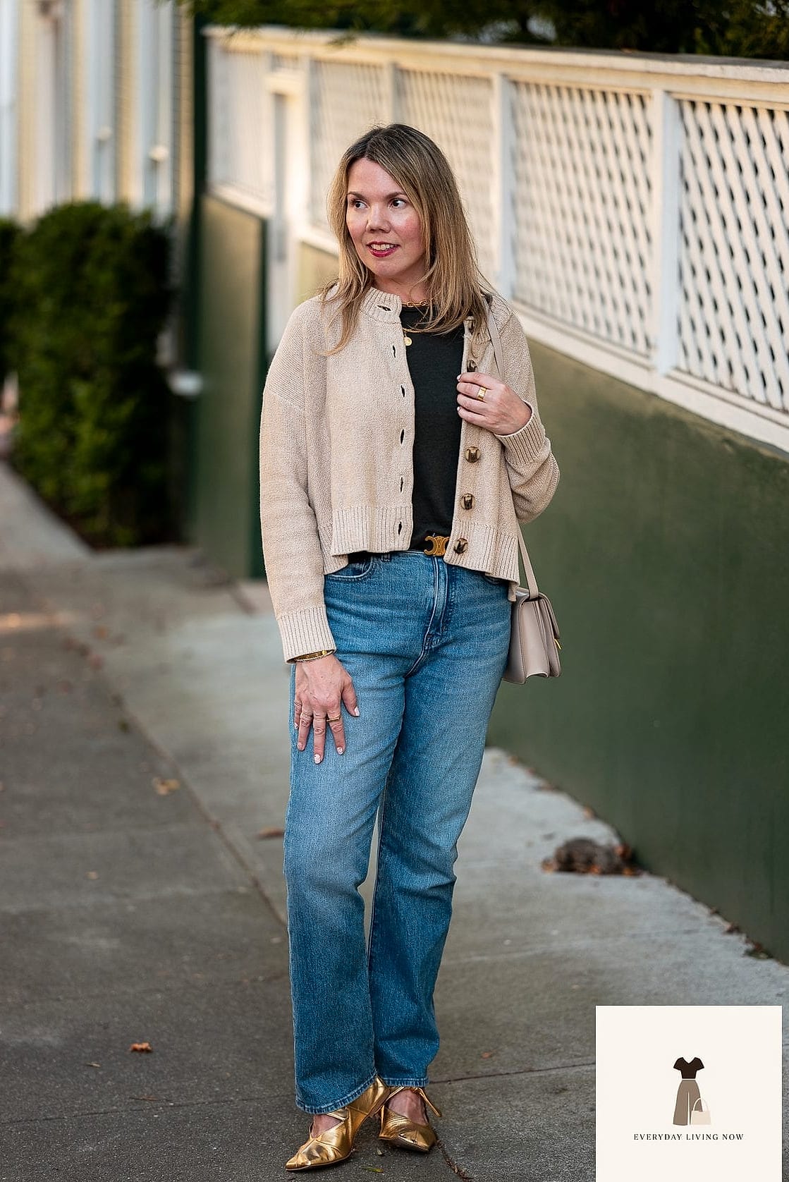 Straight-Leg Jeans and a Corset-Style Bustier