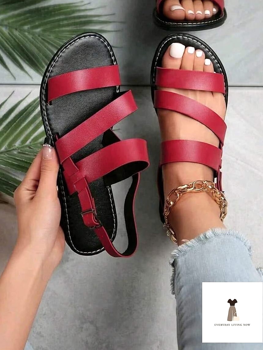 Strappy Sandals with a Casual Sundress