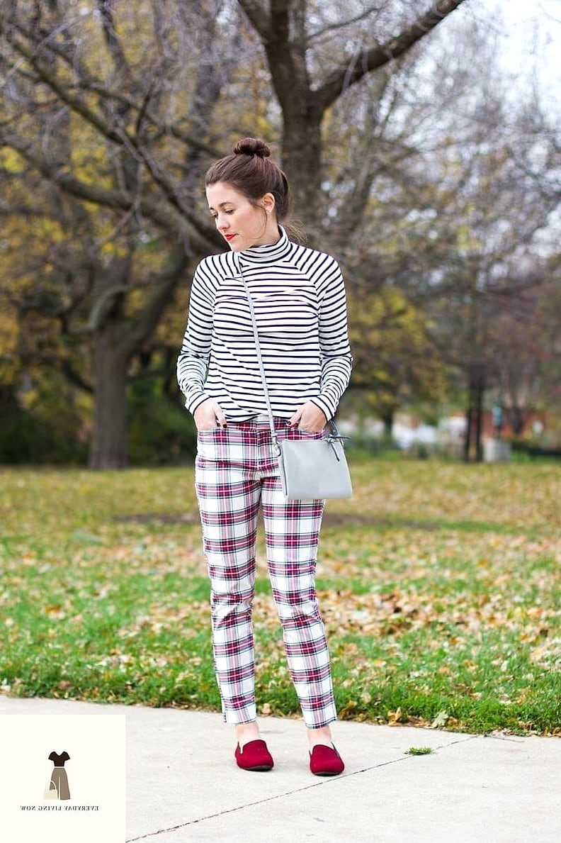 30 Striped Shirt Outfit That Are Absolutely Stunning 16 Striped Shirt with Plaid Trousers for Pattern Mixing