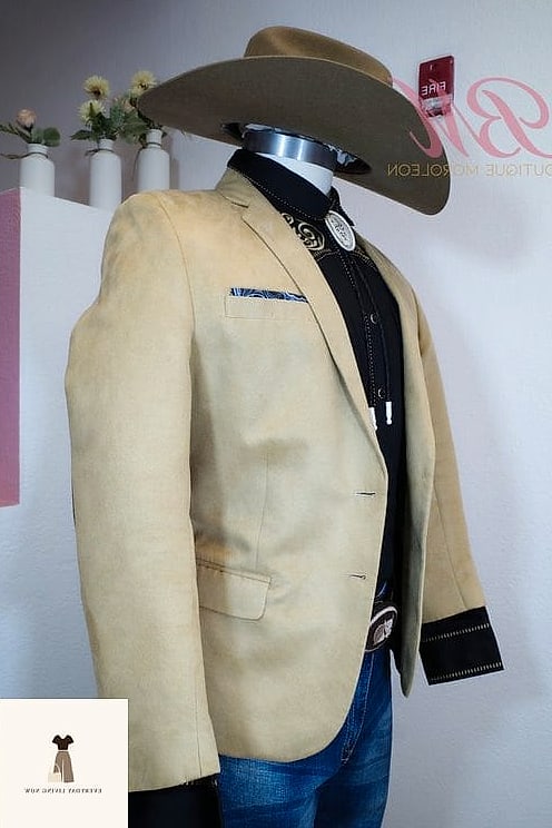 Suede Vest Over a Turtleneck