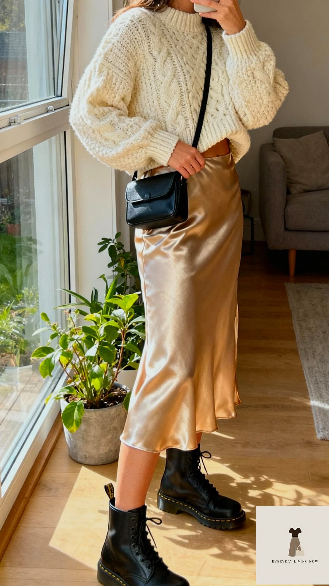 Sweater Dress and Tall Boots
