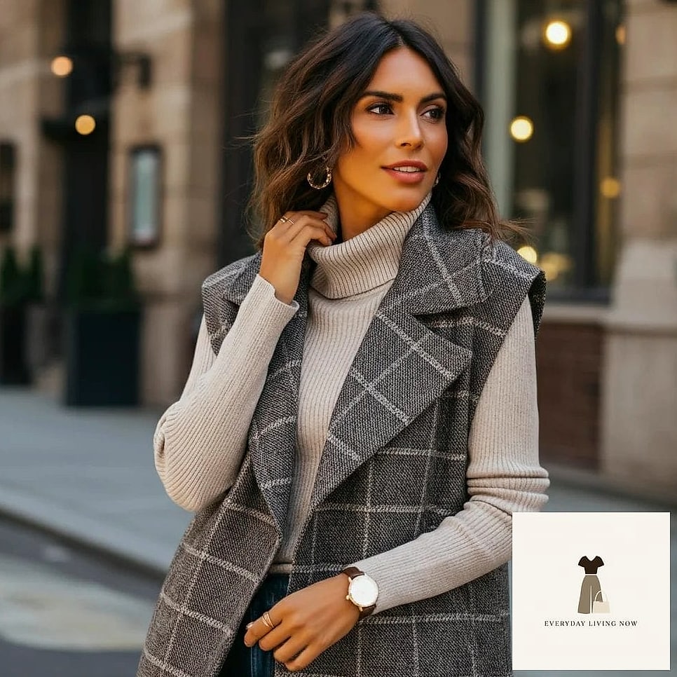 27 Comfy Outfit That Are Absolutely Stunning 15 The Sweater Vest and Button-Up Layer