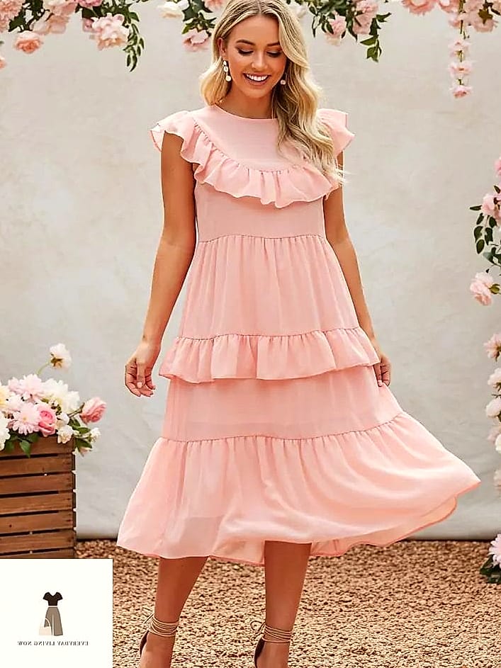 27 Baby Shower Outfit For Guest Worth Pinning Immediately 14 Tiered Ruffle Dress
