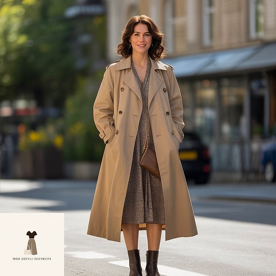 24 Cozy Outfit That Every Stylist Needs to See 5 The Trench Coat Over Everything Approach