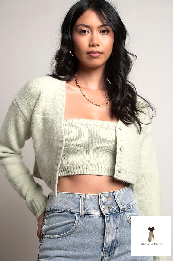 Tube Top and Cardigan Combo