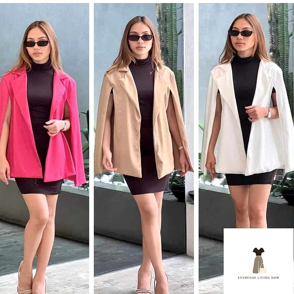 Tube Top With a Blazer Dress Layer Underneath