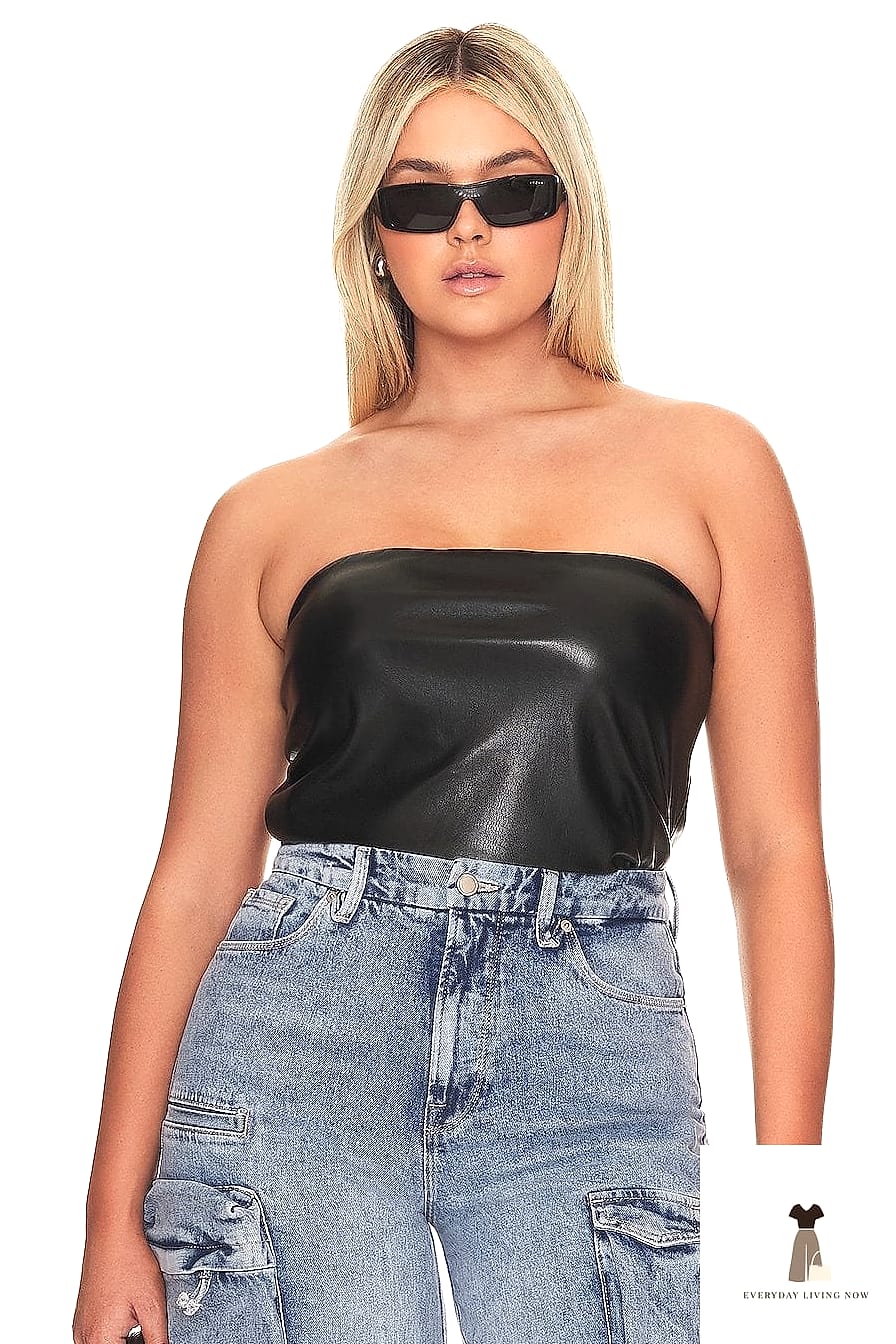 Tube Top and Leather Skirt for Edgy Nights Out