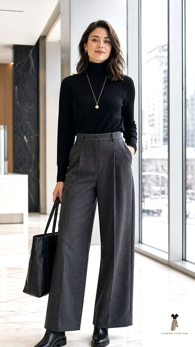 Turtleneck and Trouser Pairing