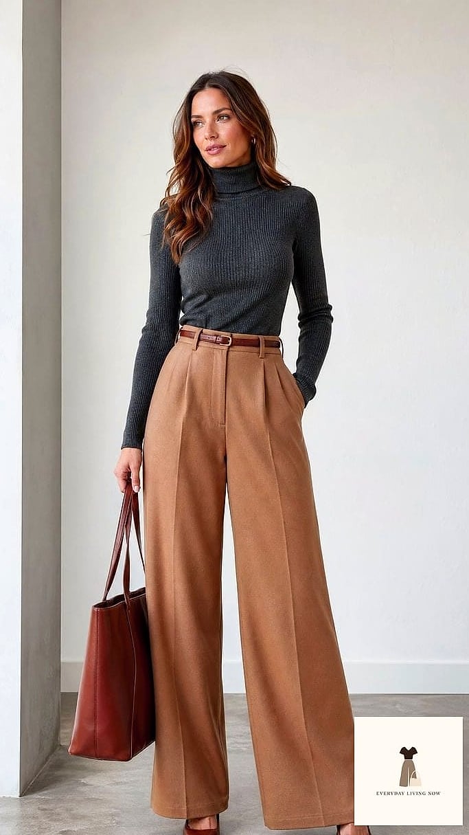 Turtleneck and Trouser Pairing