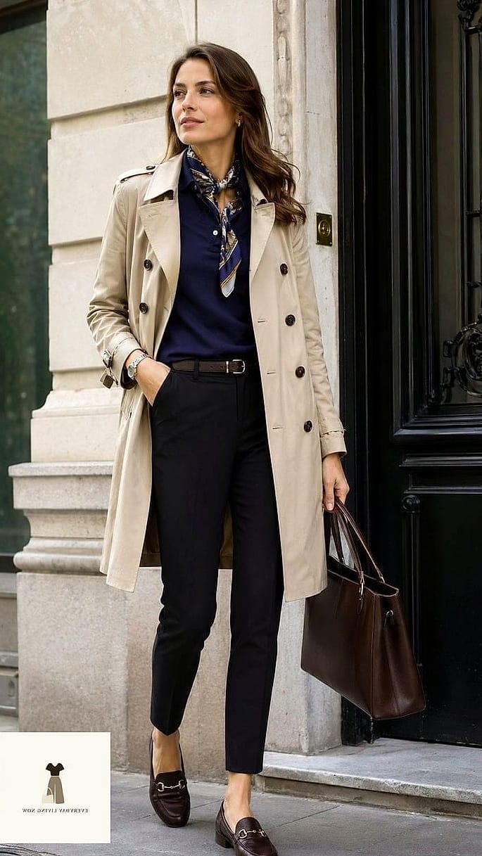 Under a Trench Coat for Transitional Weather