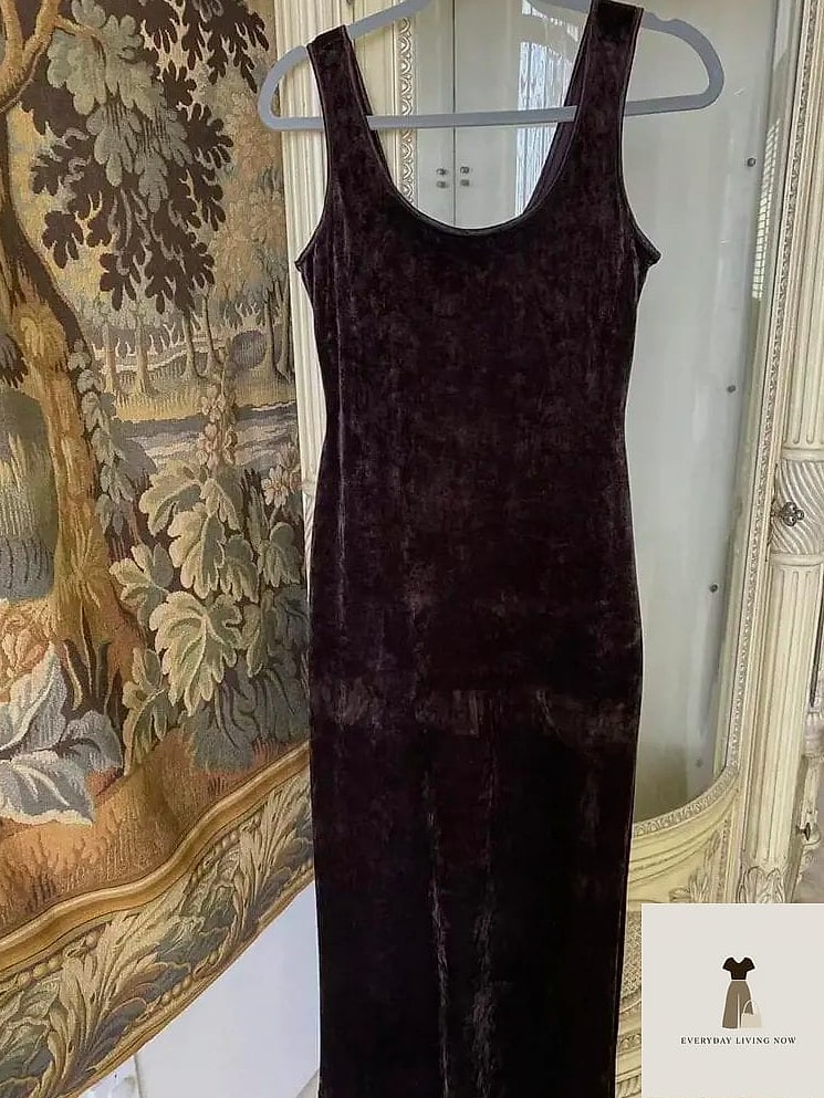 Velvet Slip Skirt and a Fitted Tee