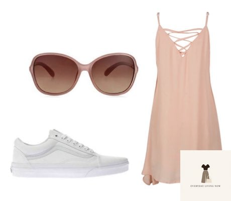 24 Vans Outfit You Need to Try Next 2 WEARING WHITE VANS WITH A LACE UP DRESS