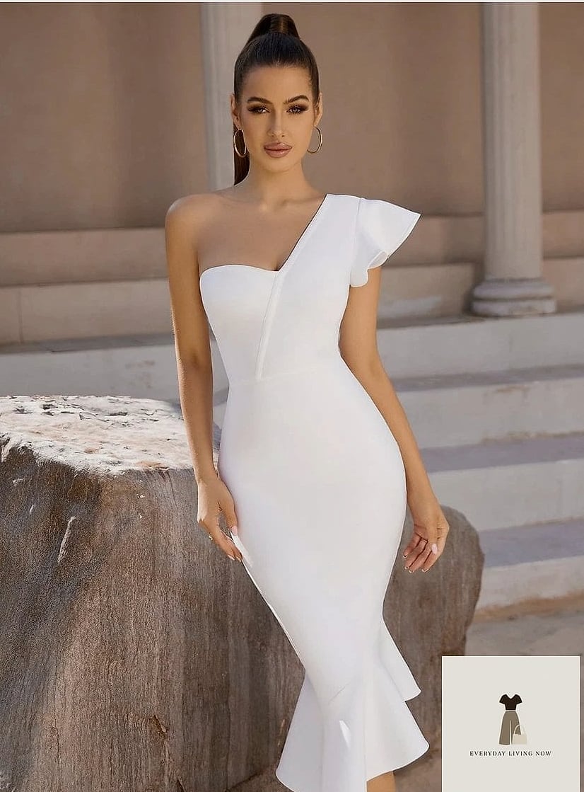 27 White Outfit That Are Breathtakingly Beautiful 19 White Cocktail Dress for Evening Events