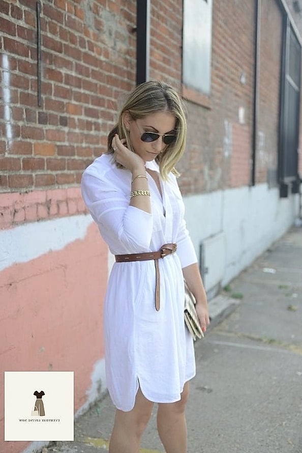 White Shirt Dress for Warm Weather