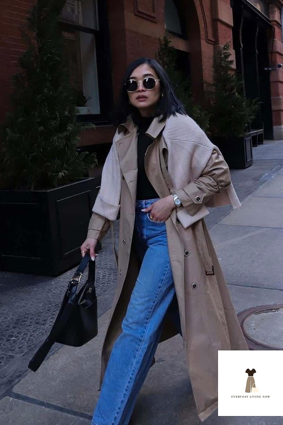 21 Outfit Hiver That Are Absolutely Stunning 21 Wide-Leg Trousers with a Turtleneck and Statement Belt