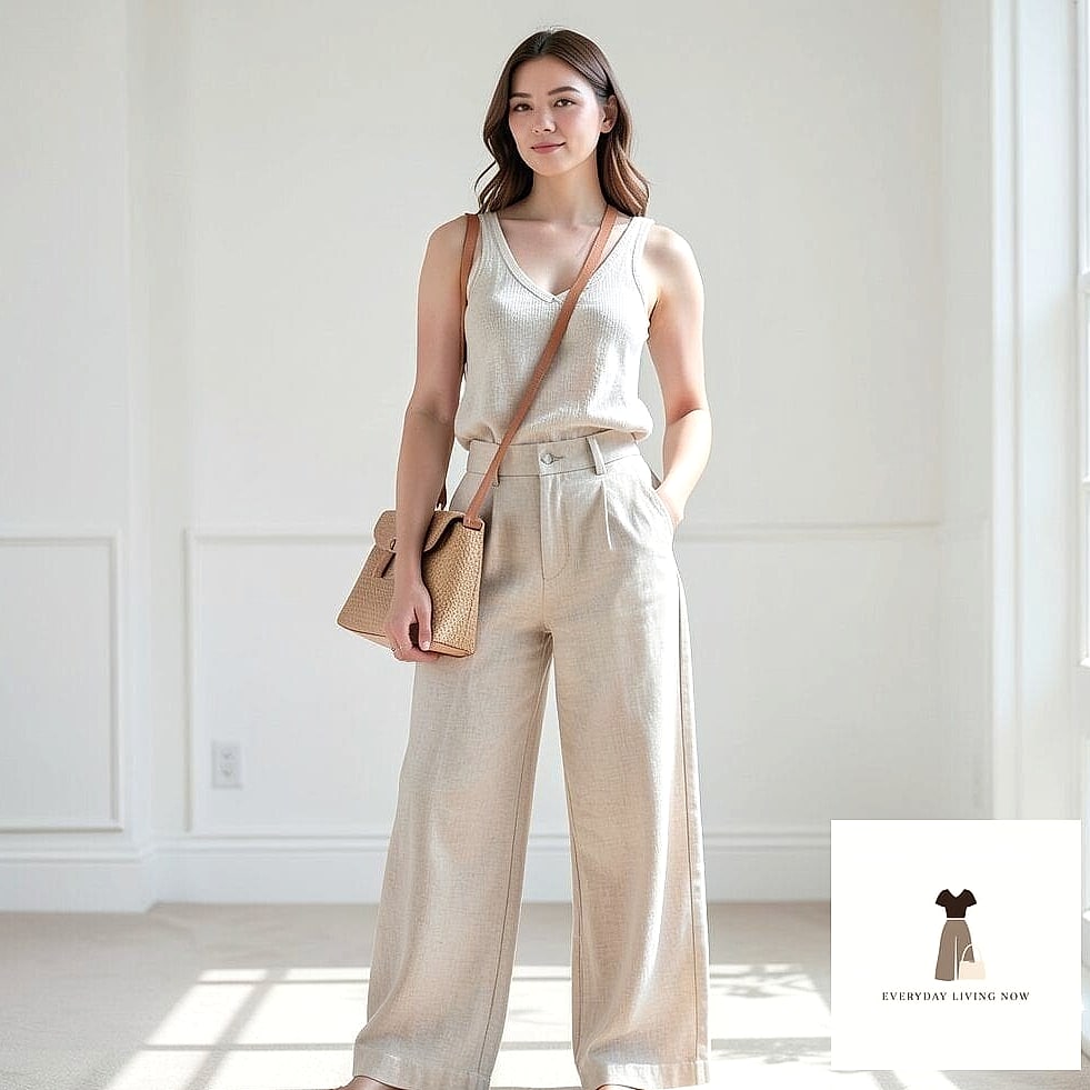 27 Comfy Outfit That Are Absolutely Stunning 3 Wide-Leg Sweatpants With a Fitted Tank