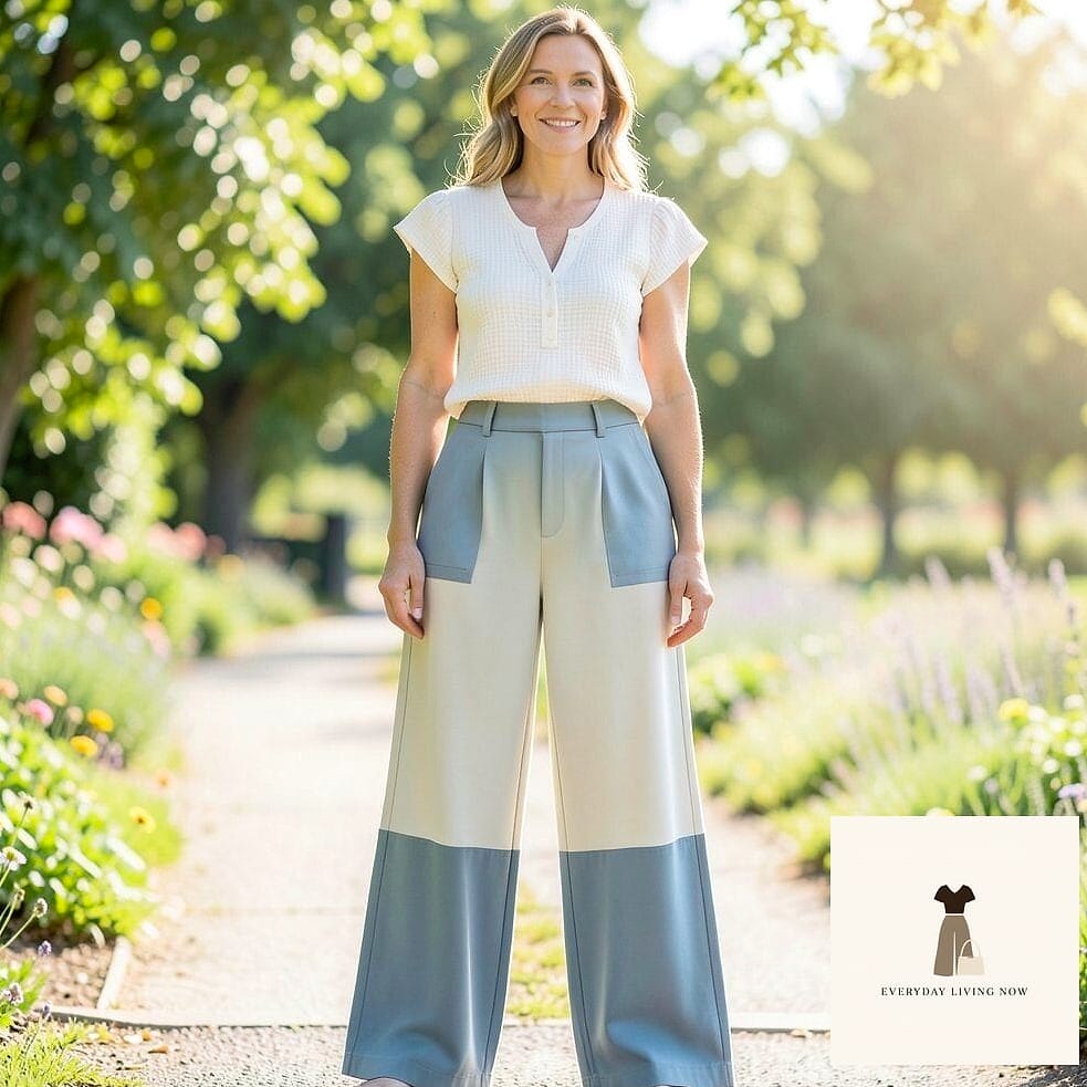 Wide-Leg Trousers and a Fitted Turtleneck