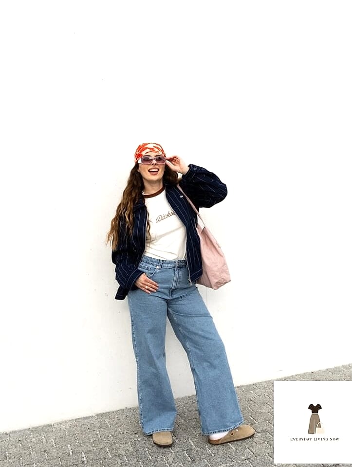 Wide-Leg Trousers and a Tucked-In Sweater