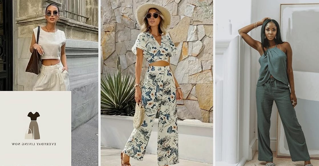 Wide-Leg Trousers and Fitted Top