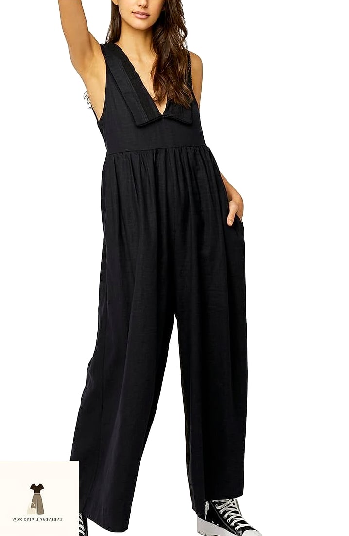 Wide-Leg Linen Jumpsuit for Summer Brunch
