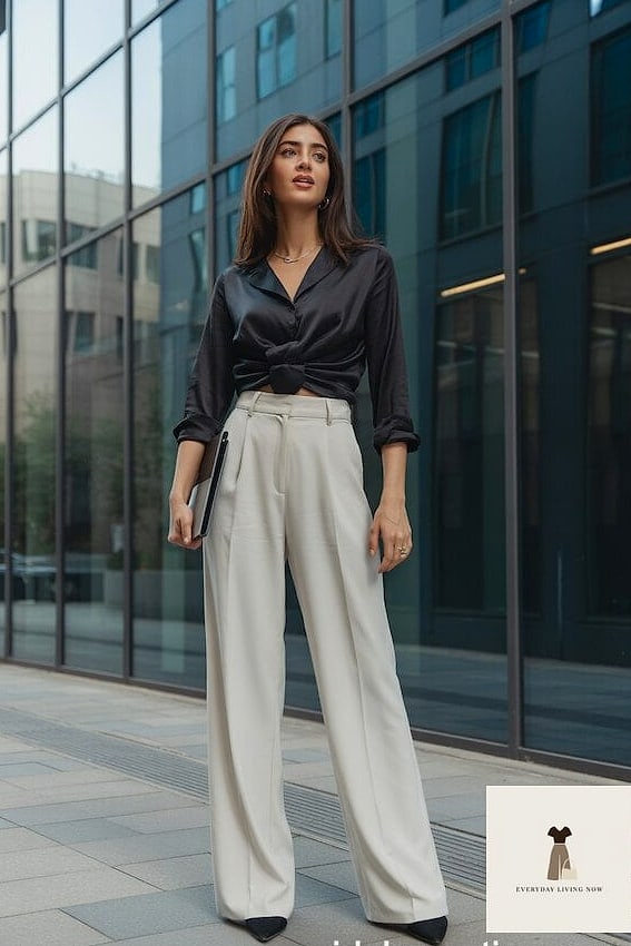 Wide-Leg Trousers and a Fitted Tank