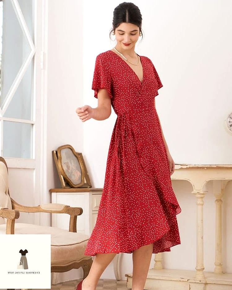 23 Everyday Outfit That Will Make You Book Your Appointment Immediately 10 Wrap Dress for Effortless Elegance