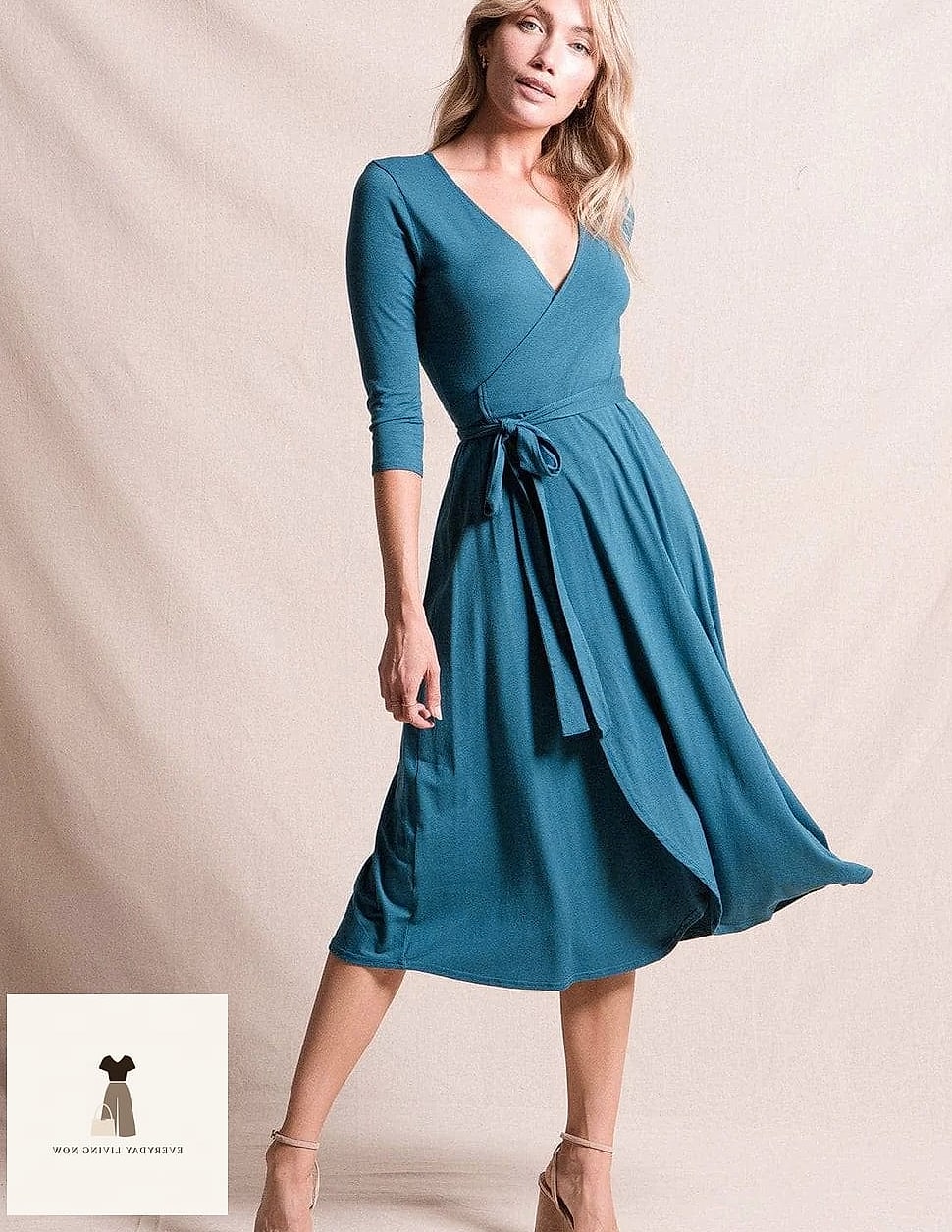 Wrap Dress in a Rich Jewel Tone