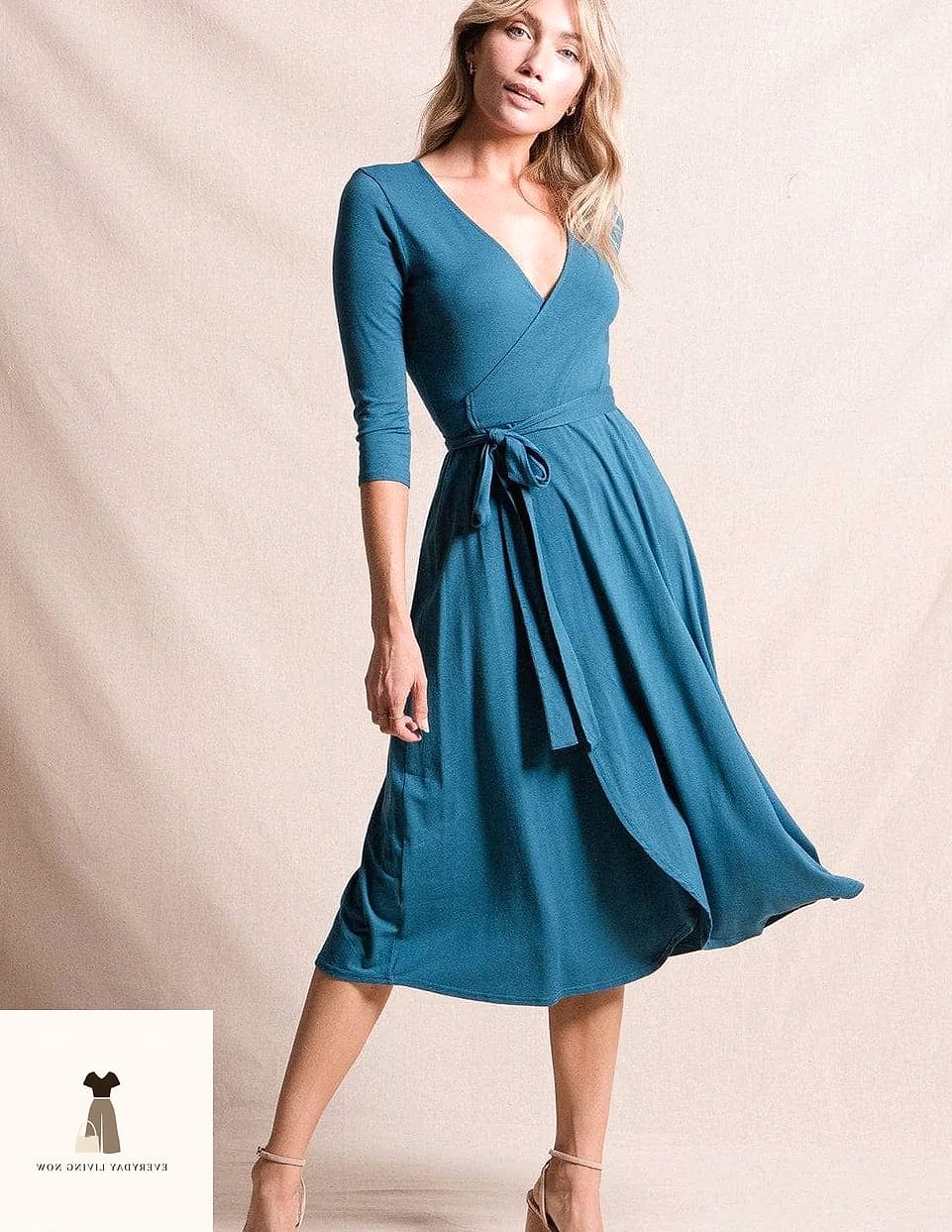 24 Cozy Outfit That Every Stylist Needs to See 6 Wrap Dress and Knee-High Boots