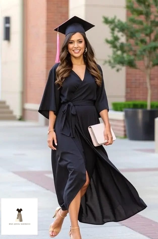 Wrap Dress with Layered Necklaces