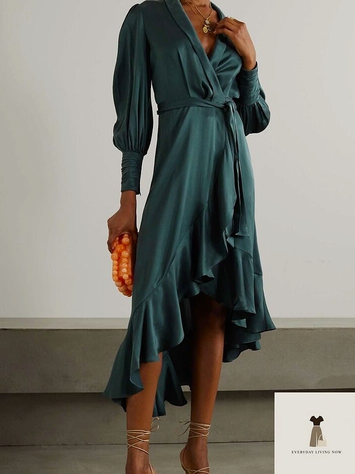 The Wrap Dress and Block Heel Combo