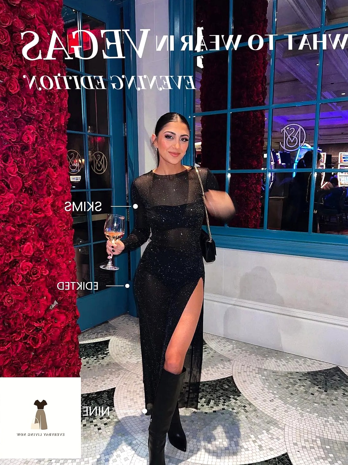 22 Vegas Outfit Ideas Every Woman Needs to See 9 Wrap Dress for Brunch